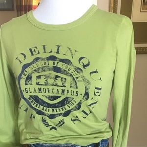 Green Delinquents Juicy Couture Top